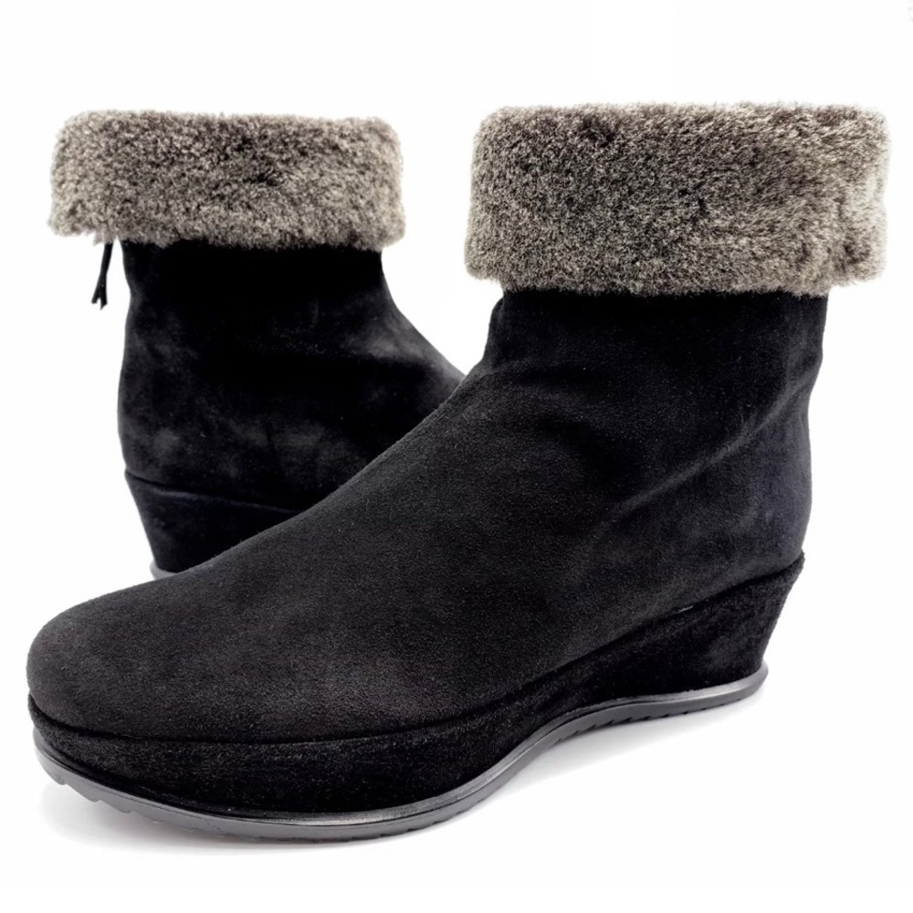 Stuart Weitzman Platform Wedge Ankle Bootie Sz 6.5 - image 1